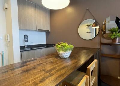 Modern kitchen with wooden elements