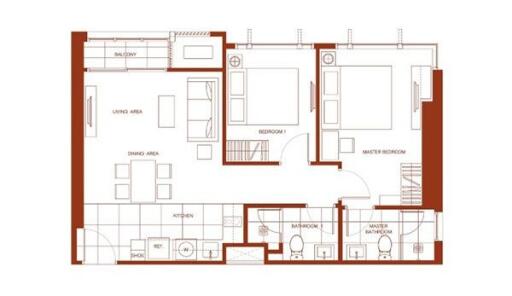 Floor plan of a property showing various rooms and areas