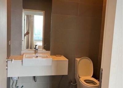 Modern bathroom with sink and toilet