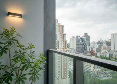 Balcony with city view