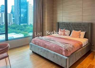 Modern bedroom with city view