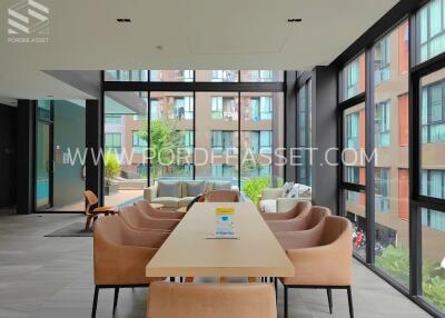 Modern communal living space at a residential building