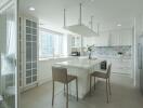 Modern kitchen with island and breakfast bar