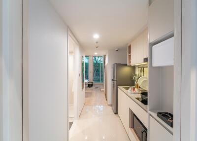 Modern kitchen with integrated appliances