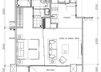 Floor plan layout of the property showing room dimensions and arrangements