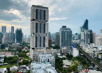 View of cityscape with high-rise buildings