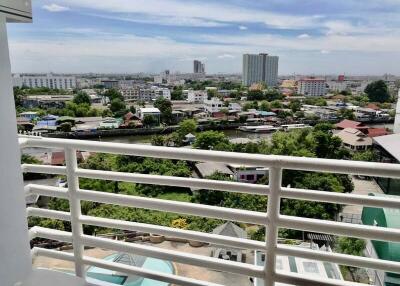 View from the balcony overlooking the cityscape