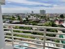 View from the balcony overlooking the cityscape