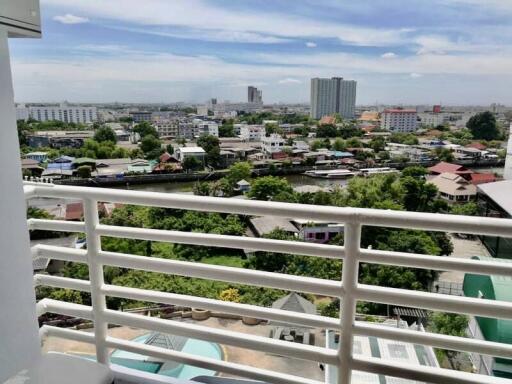 View from the balcony overlooking the cityscape