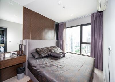 modern bedroom with city view