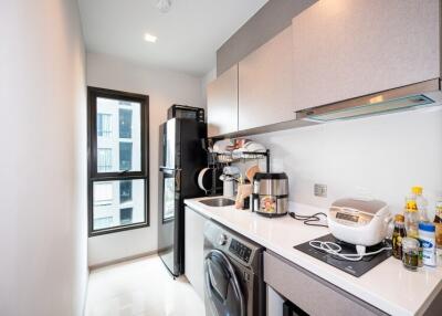 Modern kitchen with appliances and counter space