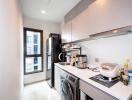 Modern kitchen with appliances and counter space