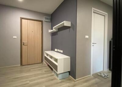 Modern hallway with shelving