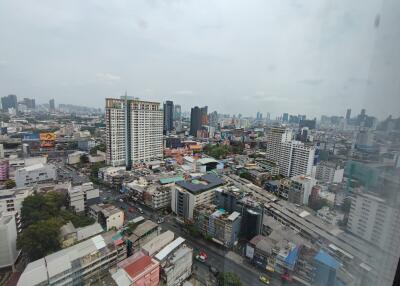 City skyline view from high-rise building