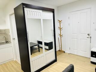 Modern entryway with wardrobe