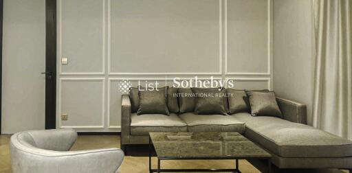 Modern living room with L-shaped sofa