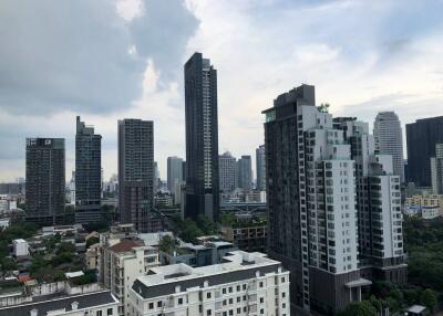 City skyline with high-rise buildings