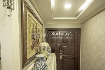 Beautifully decorated entryway with traditional artwork and ornaments