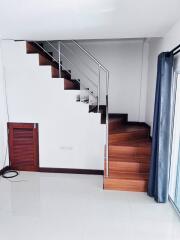 Living area with staircase