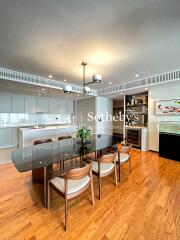 Modern kitchen with dining area