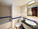 Spacious bathroom with modern amenities