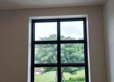 Bedroom window with green view