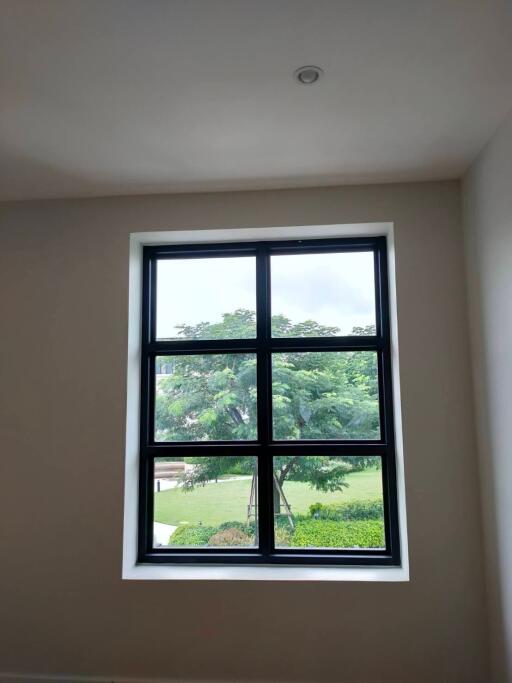 Bedroom window with green view