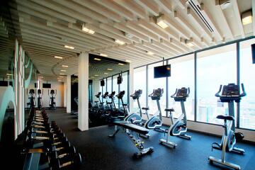 Modern Gym with Exercise Equipment