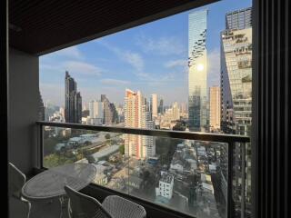 Balcony with city view