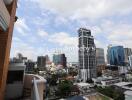 City view with high-rise buildings