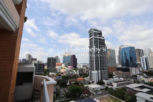 City view with high-rise buildings