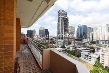 View from the balcony over the cityscape