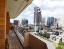 View from the balcony over the cityscape