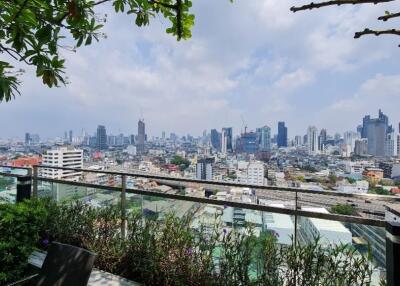 Balcony offering a panoramic view of the city skyline