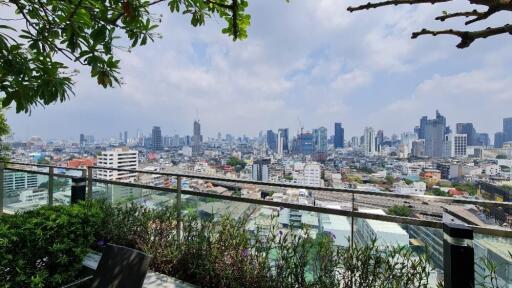 Balcony offering a panoramic view of the city skyline