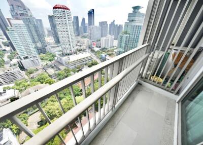 High-rise balcony with city view