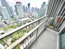 High-rise balcony with city view