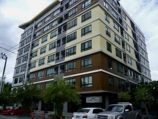 Exterior view of a multi-story apartment building