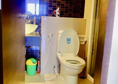 Modern bathroom with toilet and sink