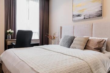 A cozy and well-decorated bedroom