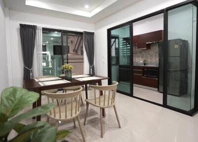 Modern dining area with easy access to the kitchen