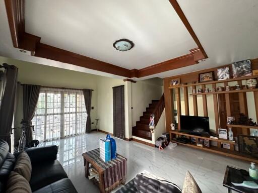 Spacious living room with modern decor