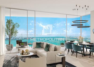 Luxury 1BR  Full Marina View  Prime Community