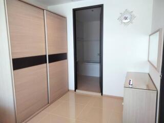 Bedroom with closet and bathroom view