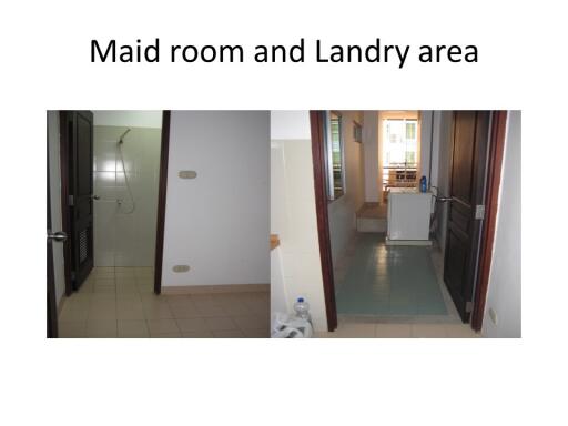 Maid room and laundry area