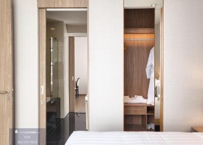 Modern Bedroom with Wardrobe and Attached Bathroom