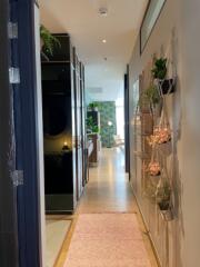 Modern hallway decorated with plants