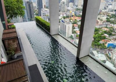 Swimming pool with city view