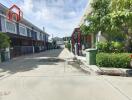 View of residential street with row houses