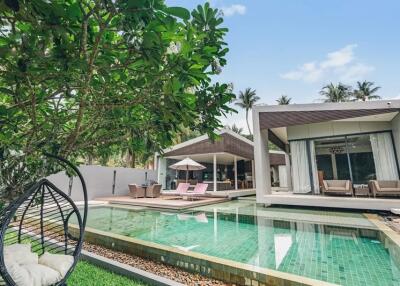 Idyllic 3-Bedroom Beachfront Villa with Pool in Bang Por